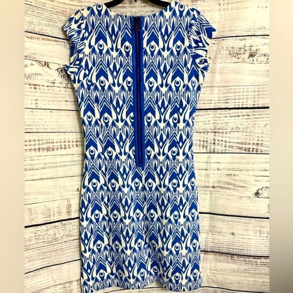 Hatley Dress Womens size Small petite Ikat Print Shift cotton blend embroidered - Picture 4 of 13